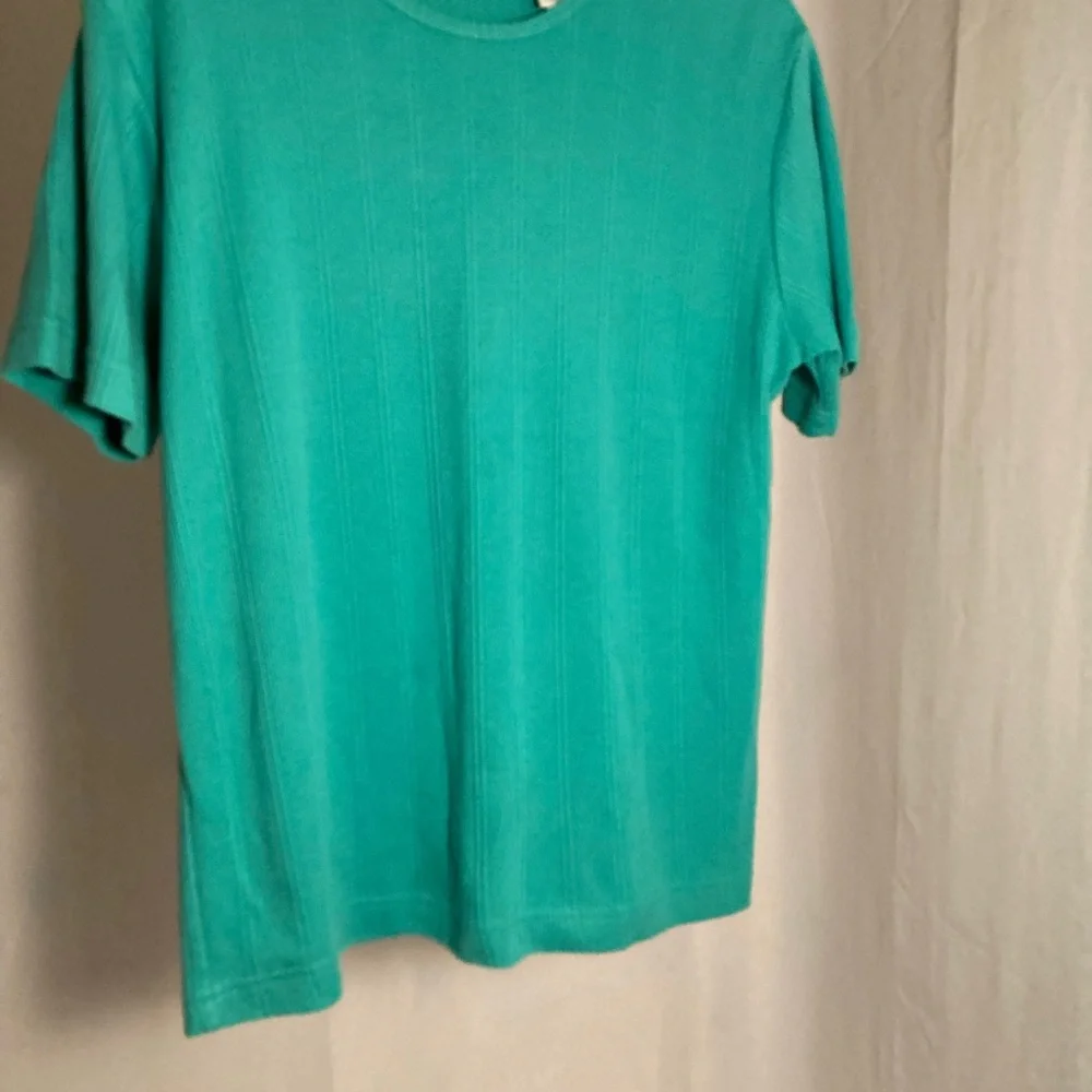 Cabin creek short sleeve small green blouse
